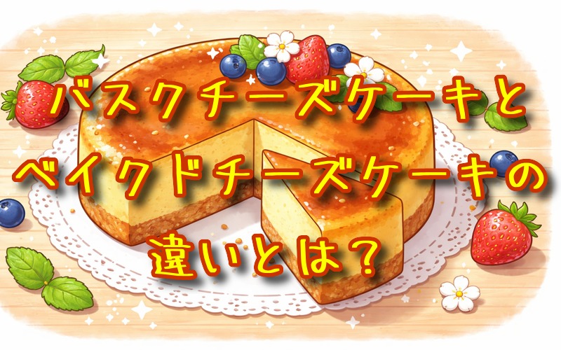 バスクチーズケーキとベイクドチーズケーキの違いとは？