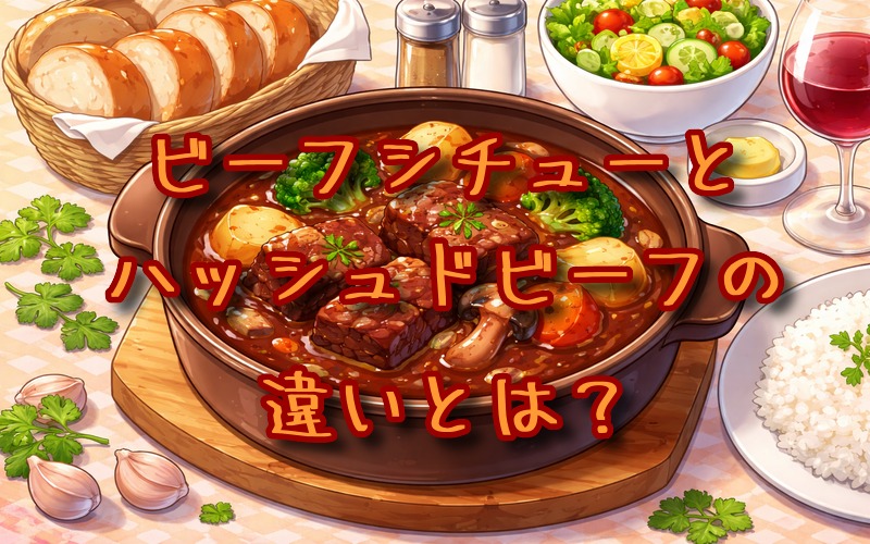 ビーフシチューとハッシュドビーフの違いとは？