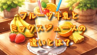 フルーツ牛乳とミックスジュースの違いとは？
