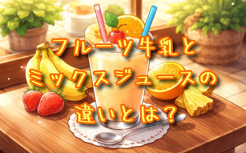フルーツ牛乳とミックスジュースの違いとは？