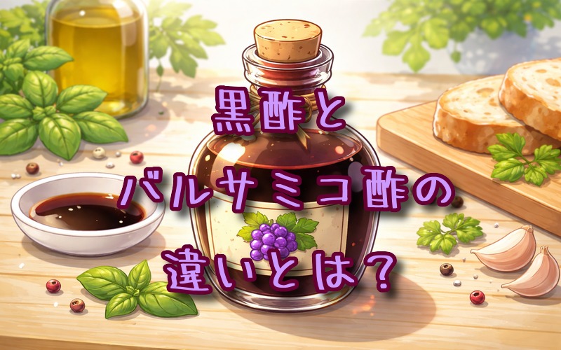 黒酢とバルサミコ酢の違いとは？