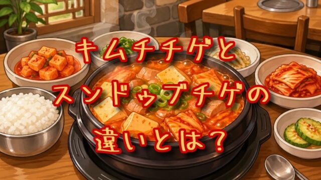 キムチチゲとスンドゥブチゲの違いとは？