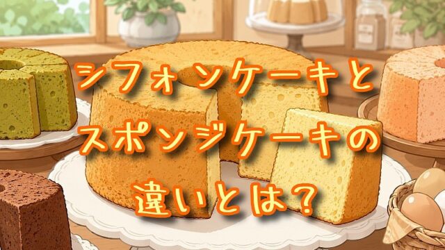 シフォンケーキとスポンジケーキの違いとは？