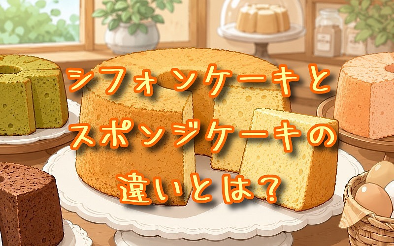 シフォンケーキとスポンジケーキの違いとは？