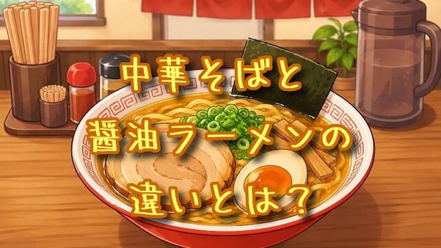 中華そばと醤油ラーメンの違いとは？