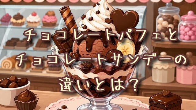 チョコレートパフェとチョコレートサンデーの違いとは？