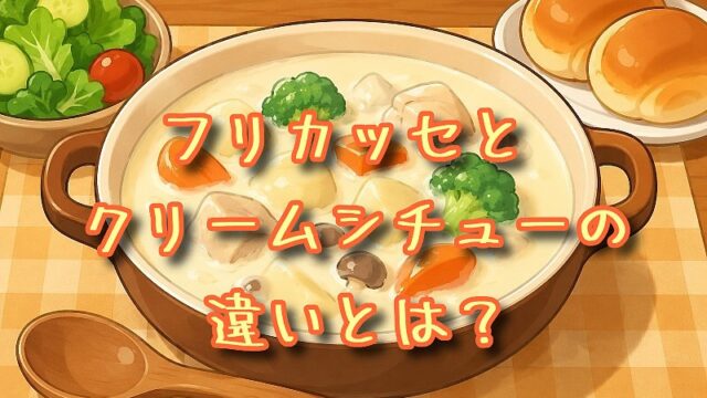 フリカッセとクリームシチューの違いとは？
