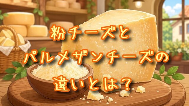 粉チーズとパルメザンチーズの違いとは？