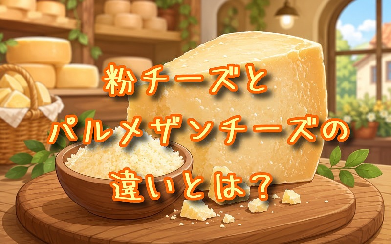 粉チーズとパルメザンチーズの違いとは？