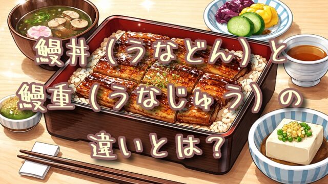 鰻丼（うなどん）と鰻重（うなじゅう）の違いとは？