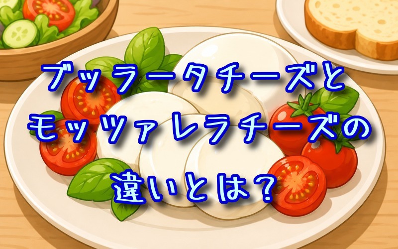 ブッラータチーズとモッツァレラチーズの違いとは？