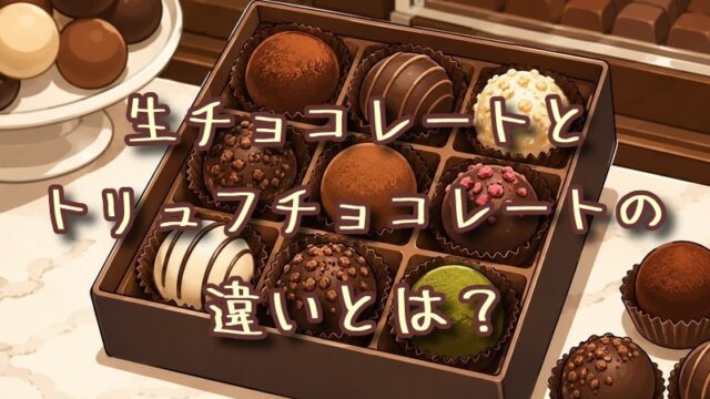 生チョコレートとトリュフチョコレートの違いとは？