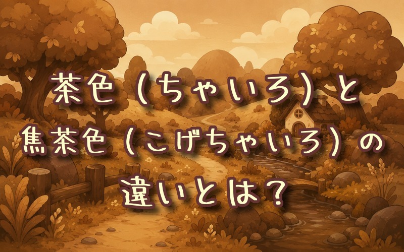 茶色と焦茶色の違いとは？