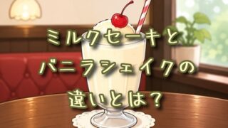 ミルクセーキとバニラシェイクの違いとは？