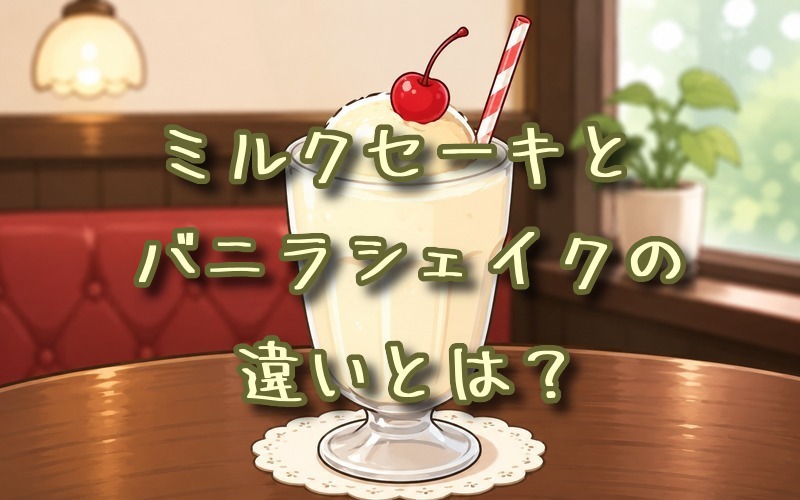 ミルクセーキとバニラシェイクの違いとは？