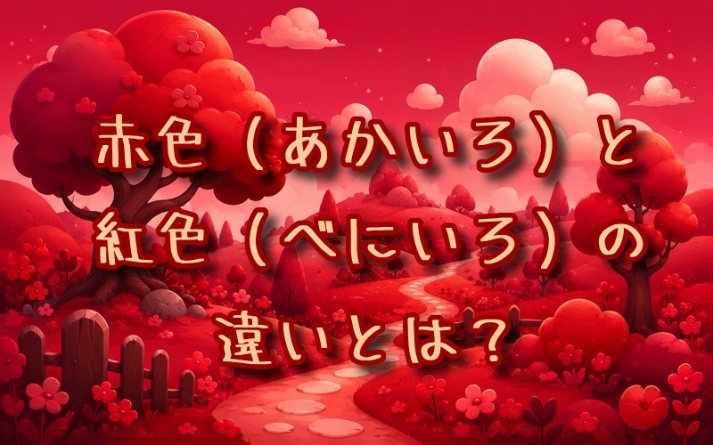 赤色と紅色の違いとは？