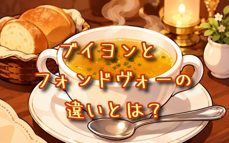 ブイヨンとフォンドヴォーの違いとは？