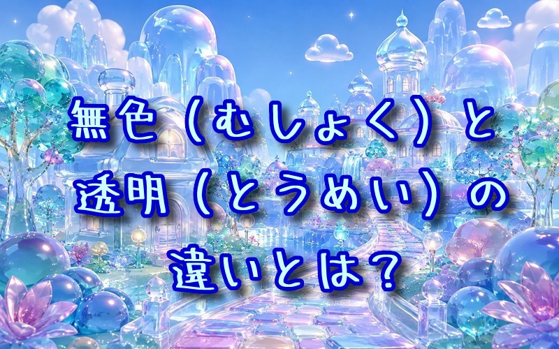 無色と透明の違いとは？