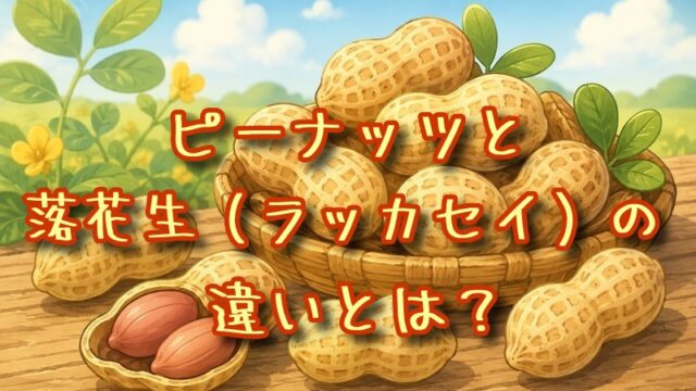 ピーナッツと落花生の違いとは？
