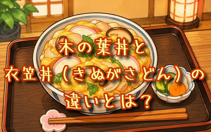 木の葉丼と衣笠丼の違いとは？