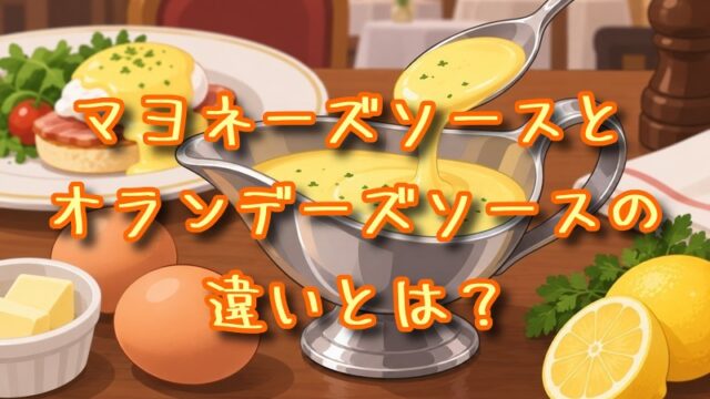 マヨネーズソースとオランデーズソースの違いとは？