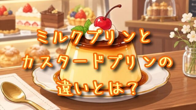 ミルクプリンとカスタードプリンの違いとは？