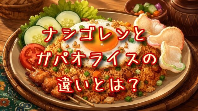 ナシゴレンとガパオライスの違いとは？