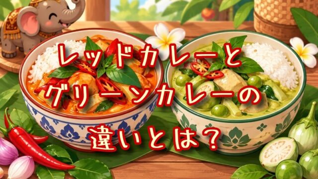 レッドカレーとグリーンカレーの違いとは？