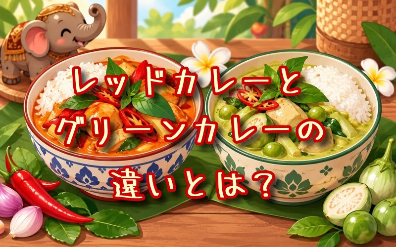 レッドカレーとグリーンカレーの違いとは？