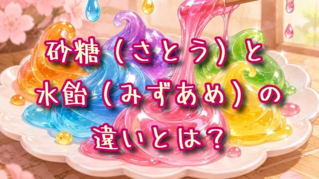 砂糖と水飴の違いとは？