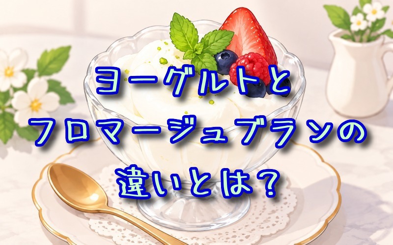 ヨーグルトとフロマージュブランの違いとは？